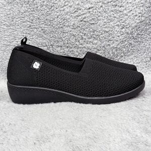Tommy Bahama Lizzie Womens Size 9 Slip On Wedge Shoes Black Knit Comfort‎